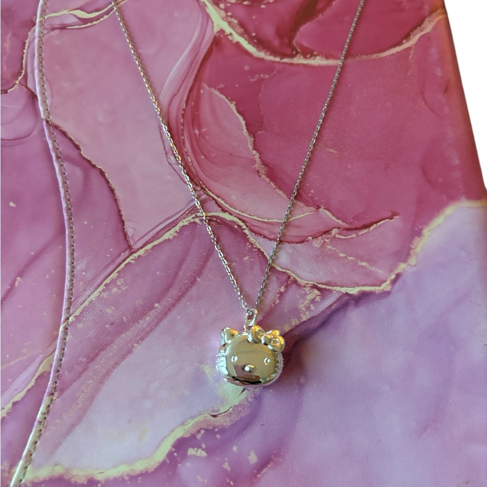 Hello Kitty Silver Tone Necklace